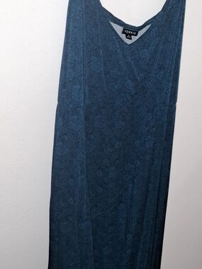 Torrid Teal-Blue Floral Maxi Dress